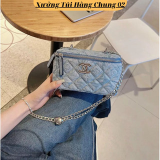Túi đeo chéo đeo vai CN cốp Jean xanh hoa trà size 20 mẫu mới hot 2023
