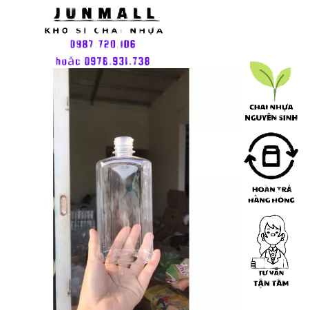 Chai dẹp 500ml hàng siêu dày loại 1 chai đựng trà sữa | BigBuy360 - bigbuy360.vn