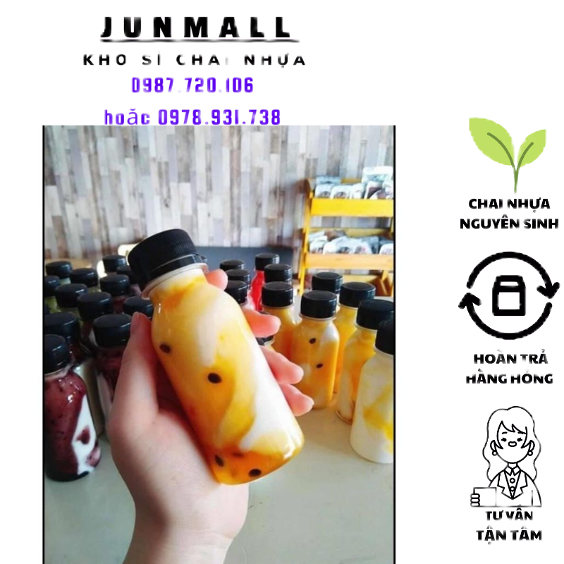 Chai nhựa tròn 120ml chai 120ml kèm nắp | BigBuy360 - bigbuy360.vn