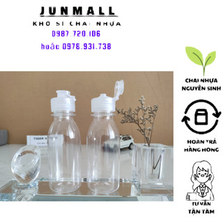 Chai nhựa pet nhựa nguyên sinh nắp bật 100ml 120ml trong suốt