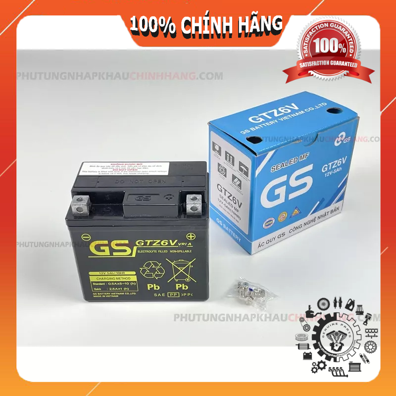 Bình ắc quy GS GTZ6V 12V - 5Ah