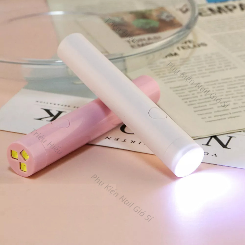 Đèn hơ móng mini UV 3 bóng led USB cầm tay nhanh khô thiết kế tiện dụng