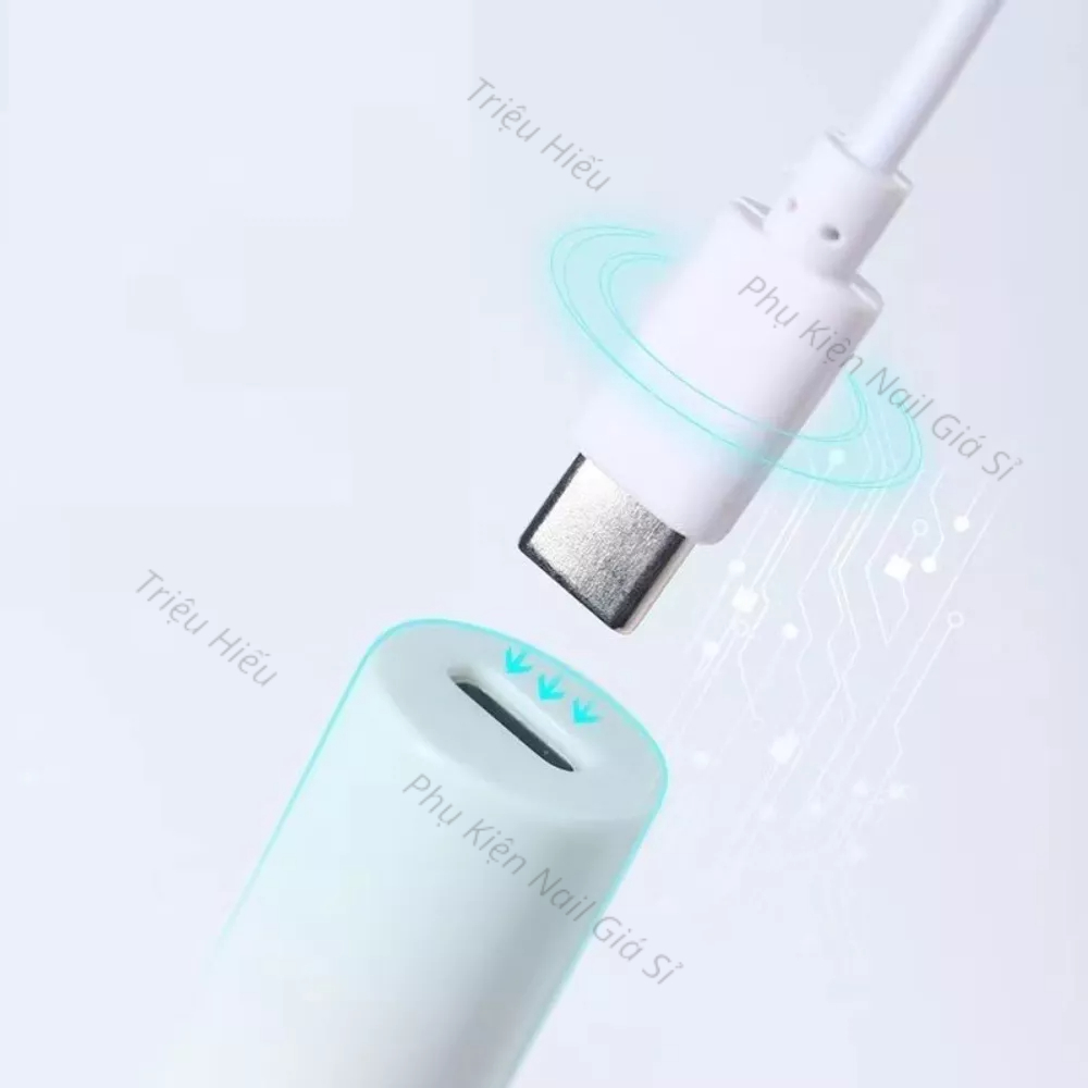 Đèn hơ móng mini UV 3 bóng led USB cầm tay nhanh khô thiết kế tiện dụng