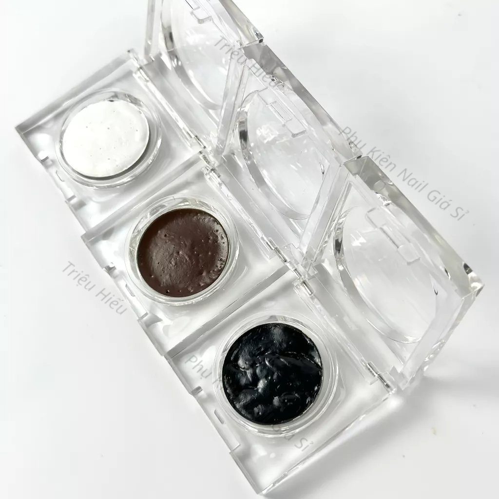 Màu nước vẽ vân đá nail hũ vuông dẹt , màu nước nén vẽ loang
