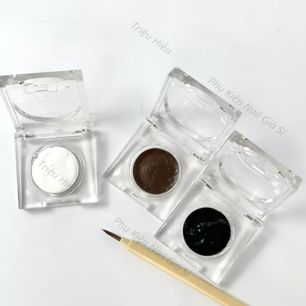Màu nước vẽ vân đá nail hũ vuông dẹt , màu nước nén vẽ loang