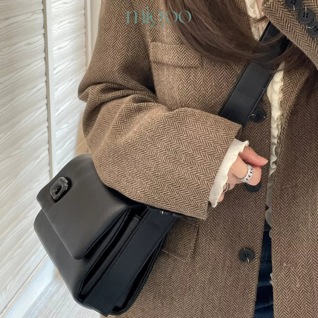 Túi xách đeo chéo nữ nắp gập da mềm 23MG03T-20