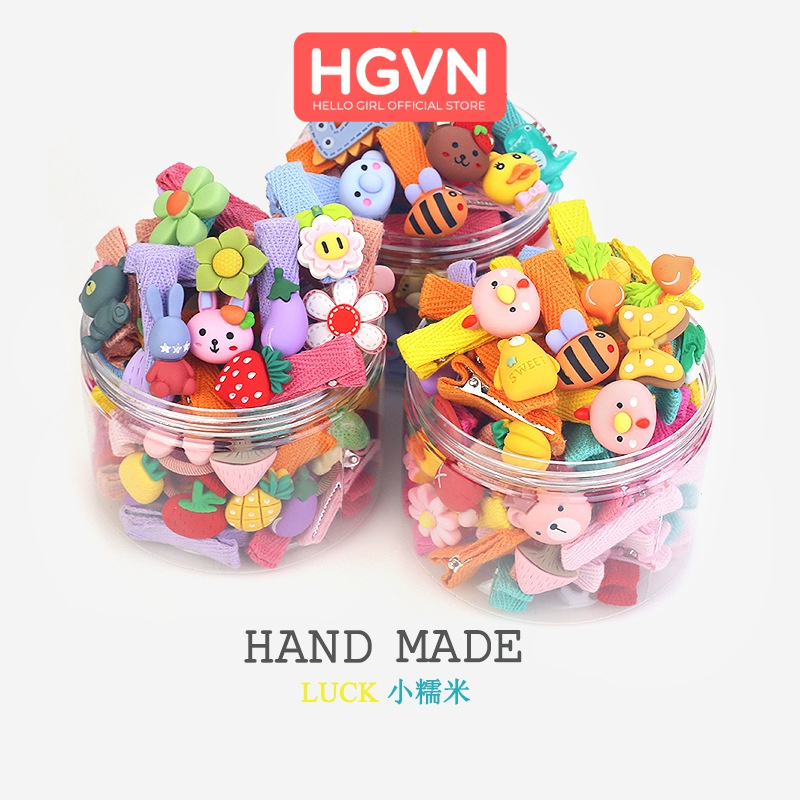 SET 5 Kẹp Tóc Bọc Vải Dễ Thương Cho Bé #133