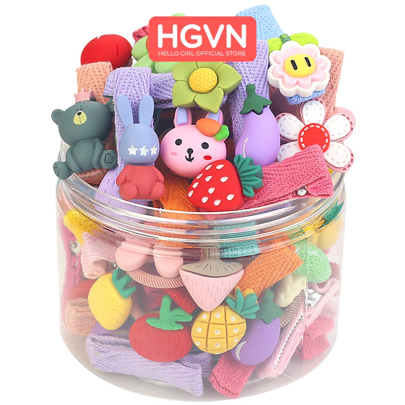 SET 5 Kẹp Tóc Bọc Vải Dễ Thương Cho Bé #133