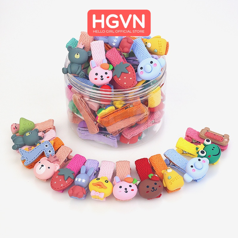 SET 5 Kẹp Tóc Bọc Vải Dễ Thương Cho Bé #133