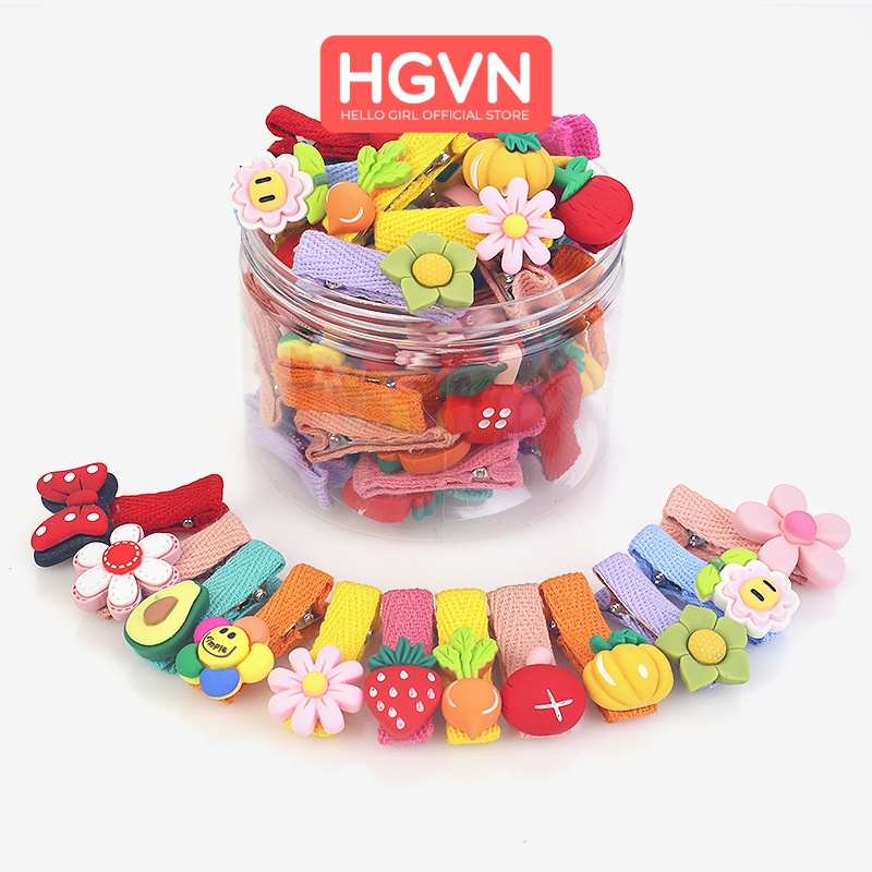 SET 5 Kẹp Tóc Bọc Vải Dễ Thương Cho Bé #133