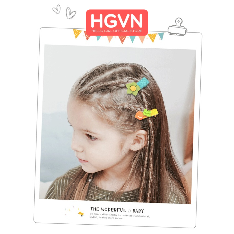 SET 5 Kẹp Tóc Bọc Vải Dễ Thương Cho Bé #133