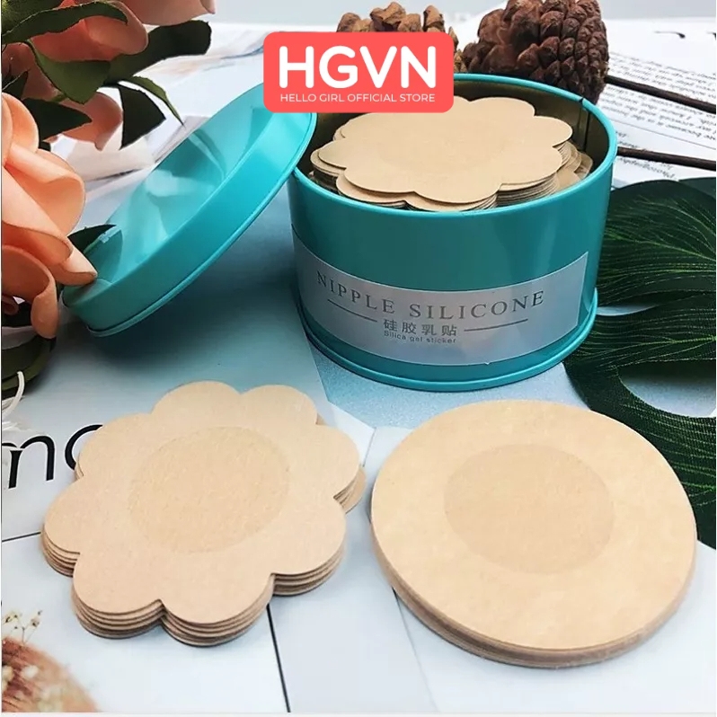 Miếng Dán Ti, Đầu Ngực, Nhũ Hoa Giấy Dùng 1 Lần HGVN Hình Hoa