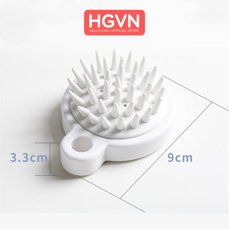 Bàn Chải Gội Đầu Silicon Mềm HGVN Có Túi Khi Bảo Vệ Tóc Và Giúp Thư Giãn Da Đầu #63