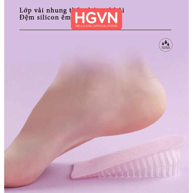 Lót Giày Silicon Độn Đế Silicon Tăng Chiều Cao 3.5cm