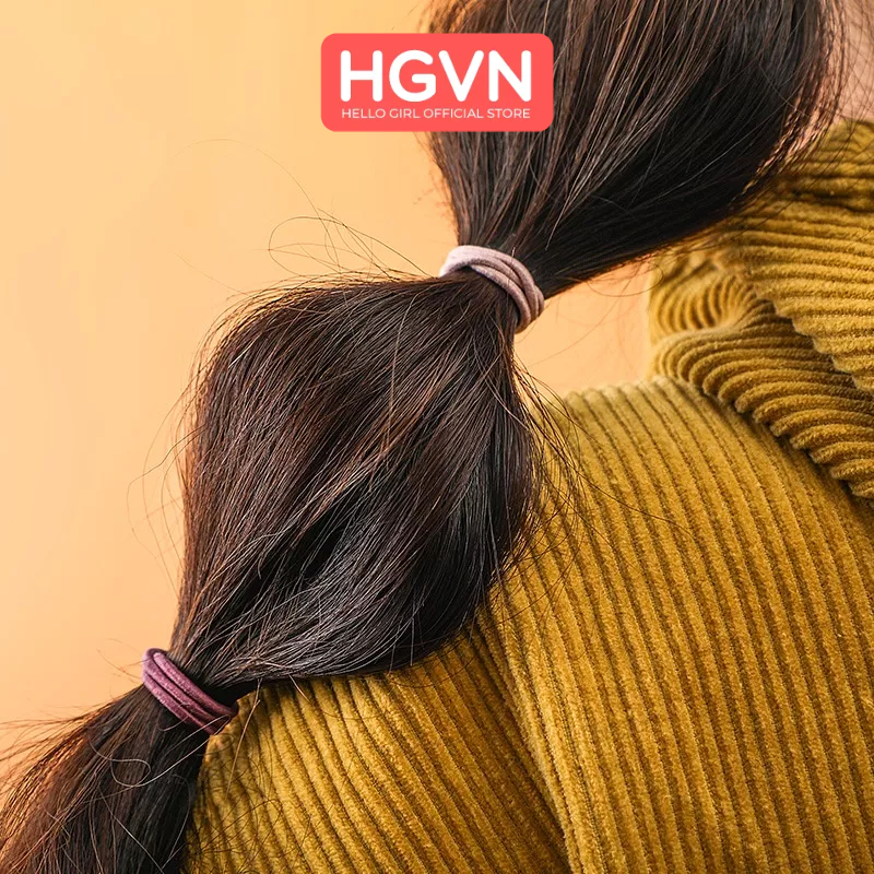 SET 100 Chun Buộc Tóc Mix Màu HGVN Kèm Túi Zip Sang Trọng #A17