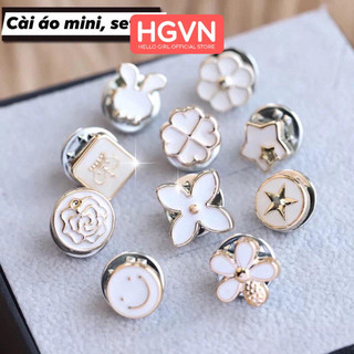 Set 10 châm cài áo - khuy cài áo xinh xắn