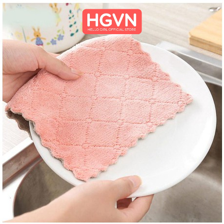 SET 10 Khăn Bông Lau Đa Năng 2 Mặt Siêu Mềm  #B89