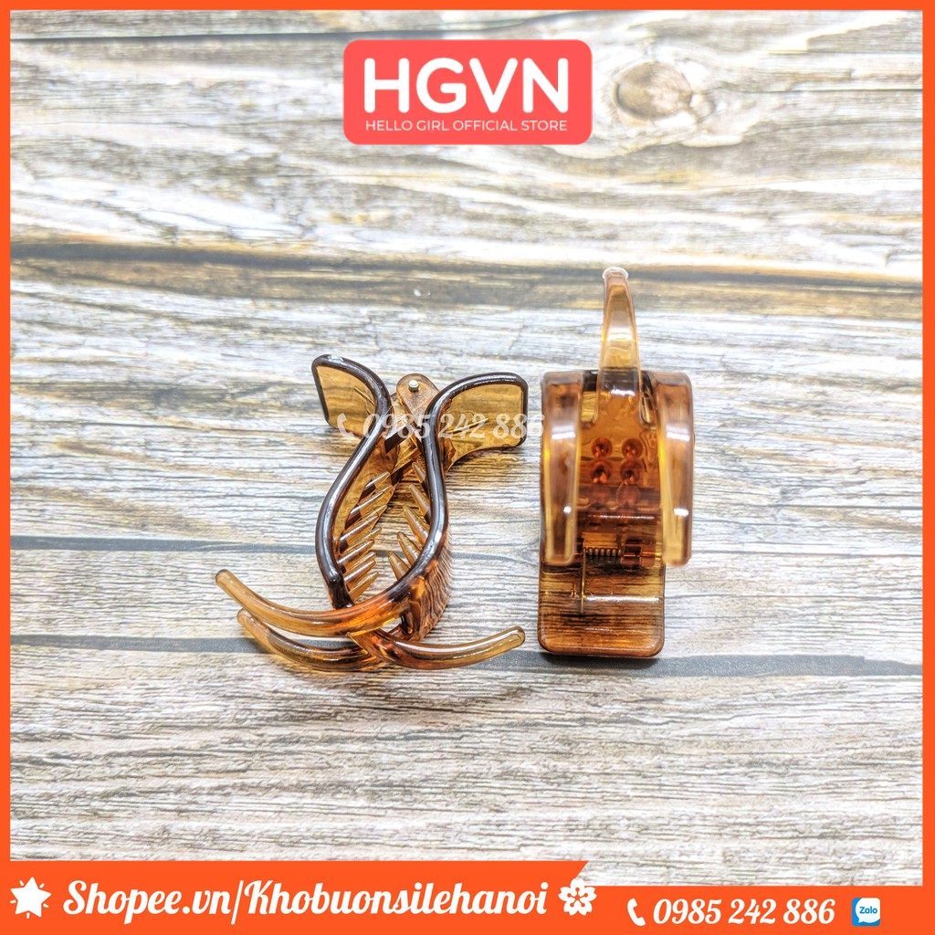 COMBO 10 KẸP CÀNG CUA 3 RĂNG NÂU + ĐEN #KT3 - 10 CÁI