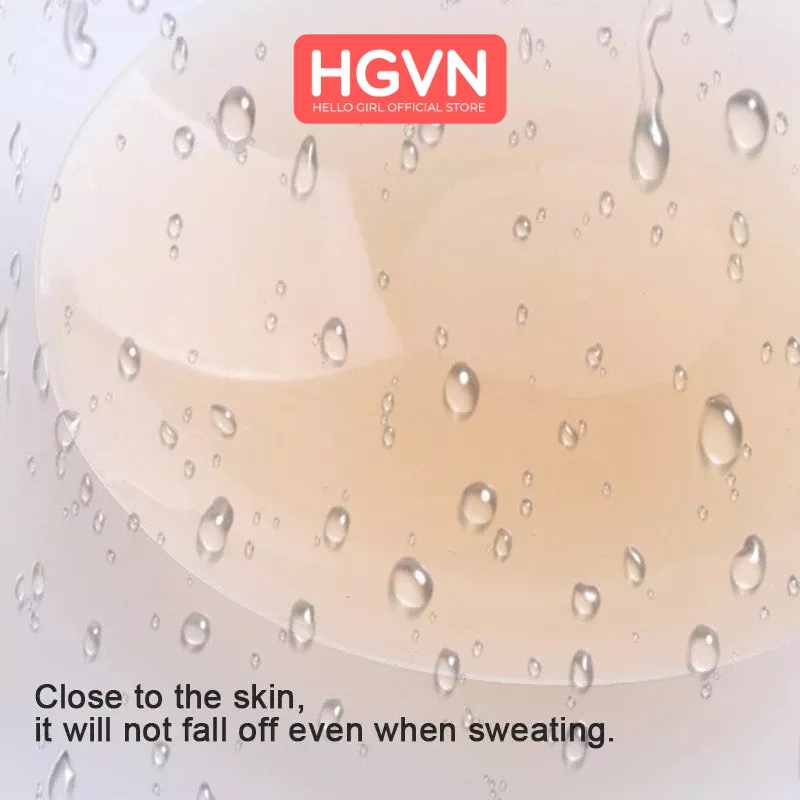 Set 2 Miếng Dán Ngực  Silicon  HGVN Siêu Mỏng Nipple Cover  Không Keo Dán Siêu Bám