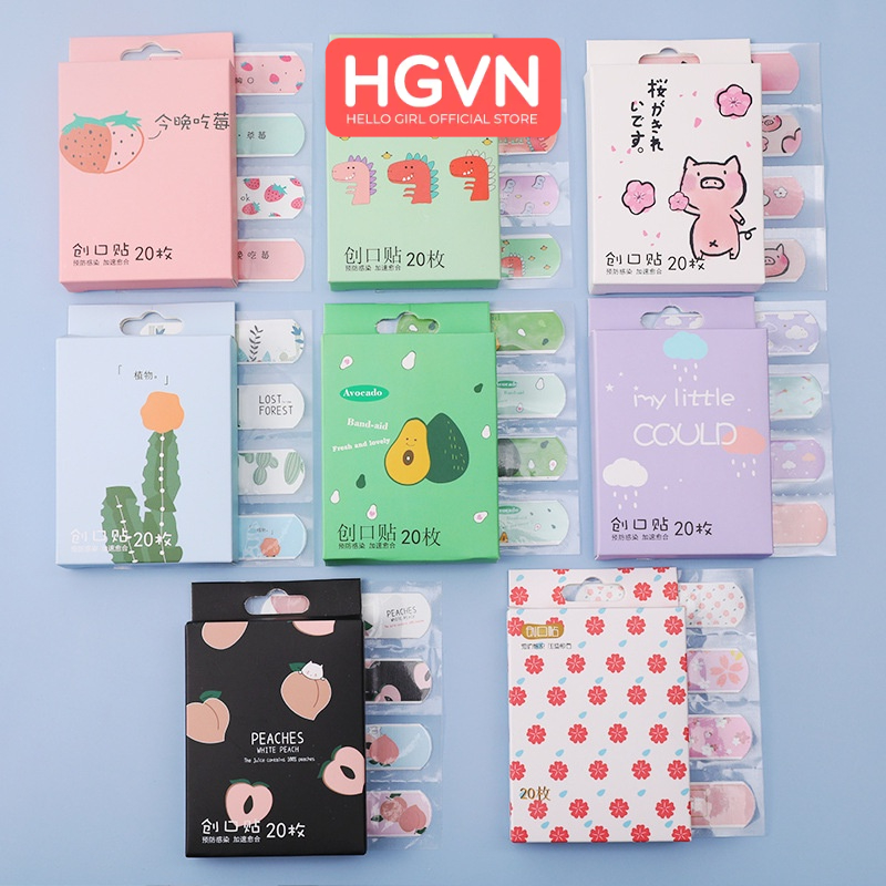 Hộp 20 Cái Băng Cá Nhân Ugo HGVN Dán Vết Thương Xinh Xắn #B91