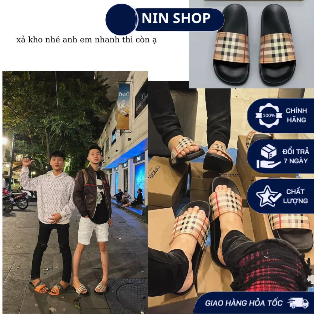 Dép lê nam nữ quai ngang, voucher miễn phí vận chuyển dép tăng chiều cao NINSHOP