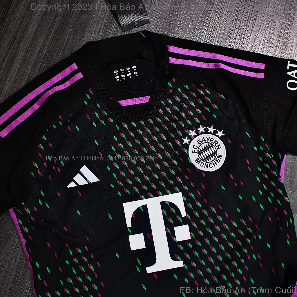 BỘ QUẦN ÁO BÓNG ĐÁ BAYERN MUNICH 2023 - 2024 SÂN KHÁCH – HÀNG THAILAND phom 43-90kg