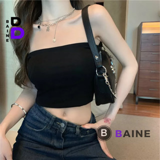 Áo ỐNG DÀI Nữ Chất Thun Gân Kiểu Sexy Nữ, Áo Quây Croptop Ôm Body Trơn Đẹp Tôn Dáng BAINE