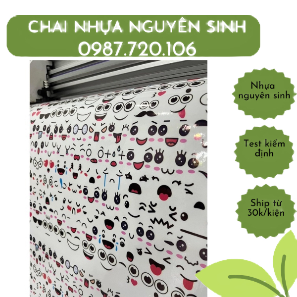 100 tem cảm xúc, tem emoji, tem mặt cười dán chai, hộp, hũ, ly, cốc nhựa, sticker