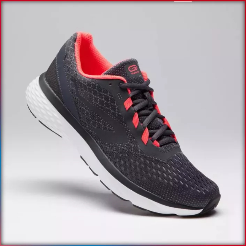 Giày chạy bộ Run Support cho nữ Xám/San hô DECATHLON KALENJI mã 8520692