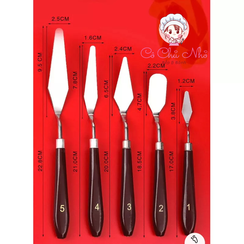 Bộ bay 5 cái gỗ sồi có đục lỗ cán