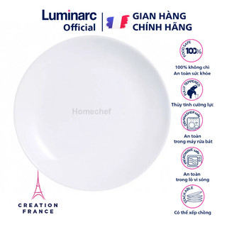 Đĩa thủy tinh Luminarc Diwali 25cm D6905, dùng lò vi sóng và máy rửa bát | Hàng chính hãng