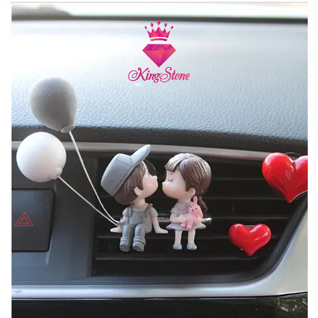 Nước hoa ô tô treo cửa gió điều hòa hình cặp đôi đáng yêu - Nước hoa xe hơi mini cao cấp giá rẻ trang trí ô tô | BigBuy360 - bigbuy360.vn
