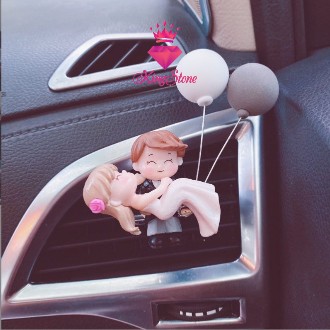 Nước hoa ô tô treo cửa gió điều hòa hình cặp đôi đáng yêu - Nước hoa xe hơi mini cao cấp giá rẻ trang trí ô tô | BigBuy360 - bigbuy360.vn