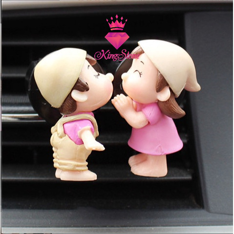 Nước hoa ô tô treo cửa gió điều hòa hình cặp đôi đáng yêu - Nước hoa xe hơi mini cao cấp giá rẻ trang trí ô tô | BigBuy360 - bigbuy360.vn