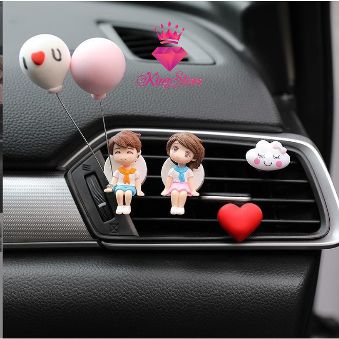 Nước hoa ô tô treo cửa gió điều hòa hình cặp đôi đáng yêu - Nước hoa xe hơi mini cao cấp giá rẻ trang trí ô tô | BigBuy360 - bigbuy360.vn