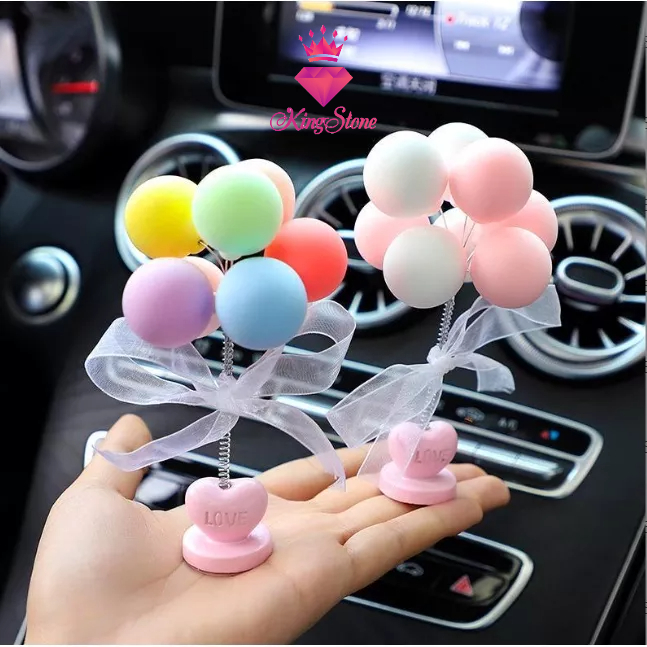 Phụ kiện trang trí xe hơi chùm bóng bay lò xo nhiều màu sắc Trang Trí Taplo Ô Tô, Bàn Làm Việc, Phòng Khách Giá Rẻ