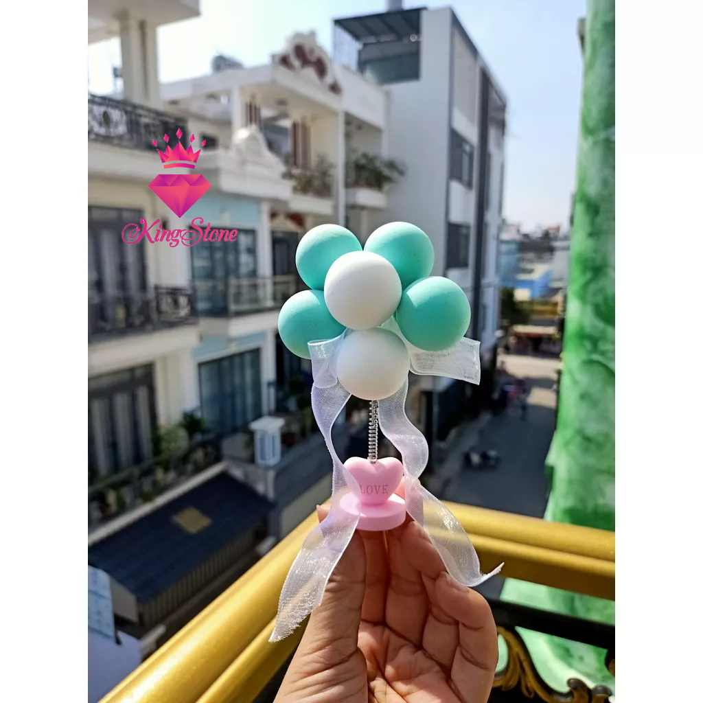 Phụ kiện trang trí xe hơi chùm bóng bay lò xo nhiều màu sắc Trang Trí Taplo Ô Tô, Bàn Làm Việc, Phòng Khách Giá Rẻ