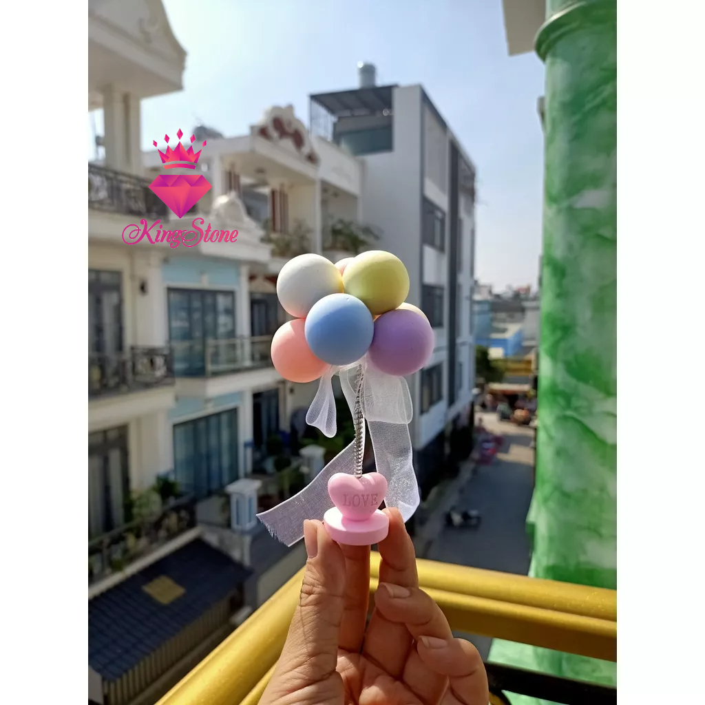 Phụ kiện trang trí xe hơi chùm bóng bay lò xo nhiều màu sắc Trang Trí Taplo Ô Tô, Bàn Làm Việc, Phòng Khách Giá Rẻ