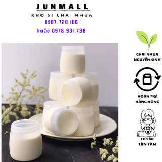 50 hũ sữa chua 120ml hũ nhựa kèm nắp hũ nhựa dày
