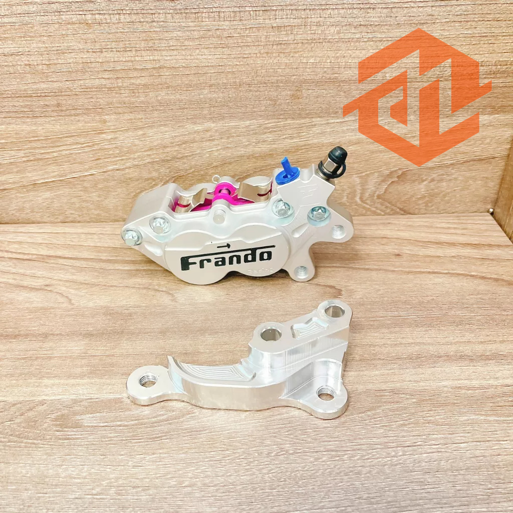 Heo dầu Fando + Pad Sirius đĩa 260/267mm lắp như zin màu trắng