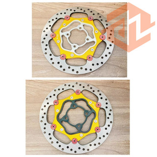 Đĩa thắng bremb@ oversize 267mm nút nhôm lòng trắng, đen
