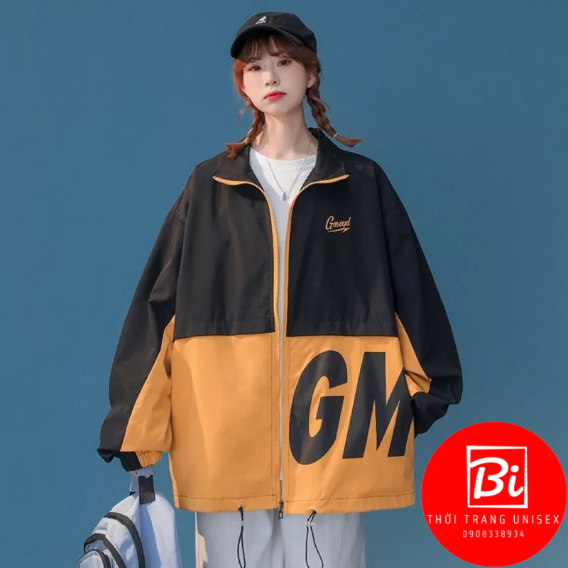 AK45_Áo Khoác Dù 2 Lớp Cổ Trụ Tay Chun Phom Bóng Chày_Hoạ Tiết Chữ In Sắc Nét_Chất Dù Sịn Nhập QC Thoáng Không Bí Hơi