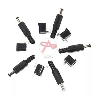 Combo 10 Jack DC 5.5x2.1mm (5 Jack Đực + 5 Jack Cái)