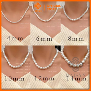 [ DAISYN ] N414 choker vòng cổ hạt Trai, dây chuyền hạt bẹt dây chuyền mang áo dài hạt nhiều kích cỡ cho nữ