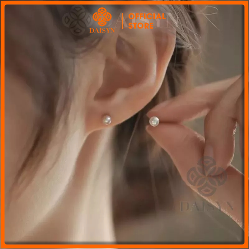 N478  Bông tai Ngọc bạc 925 không ngứa không gây kích ứng da bông tai sang trọng cho nữ