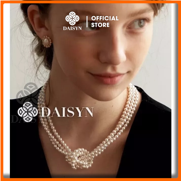 N388 vòng cổ choker , dây chuyền choker hạt Ngọc 3 dây tạo nhiều kiểu dáng xinh xắn cho nữ