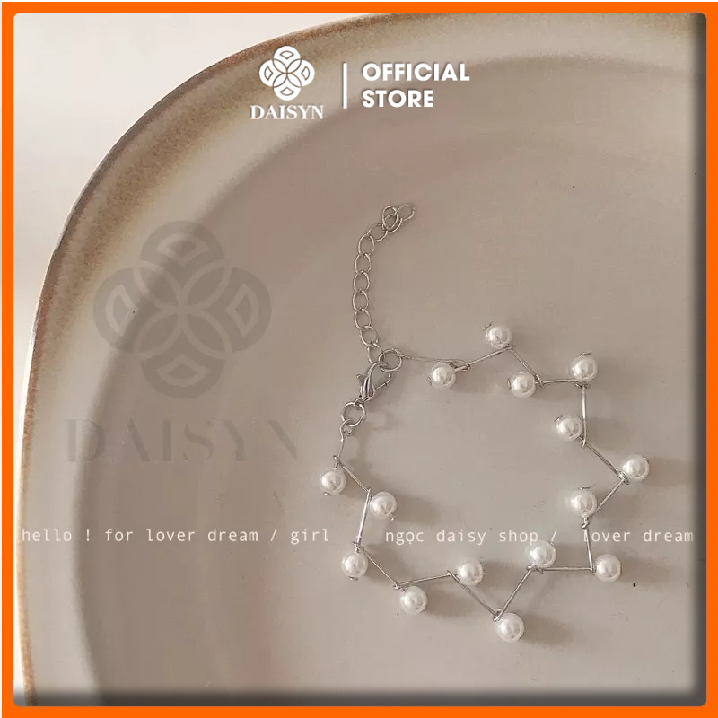 N54 Vòng tay, dây chuyền handmade hạt Ngọc Đài Loan cao cấp đơn giản xinh xắn