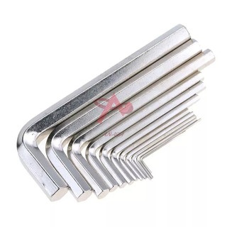 (Thanh Lý) Bộ Lục Lăng 10 Đầu (Bị Han Do Oxy Hóa Không Đáng Kể,Vẫn Dùng Tốt)