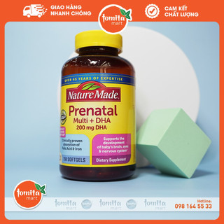 Vitamin bà bầu Nature Made Prenatal + DHA 150 viên Mỹ