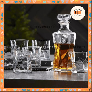 Bộ bình ly rượu thủy tinh Cassiopea 6 ly & 1 bình rượu 850ml